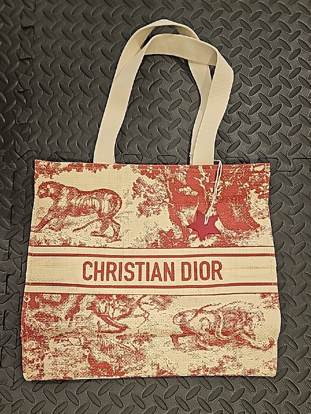 Dior Riviera Straw Tote Bag